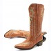 Women Retro Floral Animal Embroidery Leather Pointy  toe V  Cut Chunky Heel Mid  calf Knight Boots