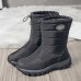 Women Warm Lined Pull On Plus Velvet Snow Casual Boots