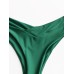 Women Green Halter String Backless Hot Thong Bikini