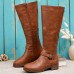 Large Size Women Casual Comfortable Side  zip Riding Boots