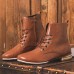 Large Size Women Casual Side  zip Comfy Flat Brown Tooling Boots